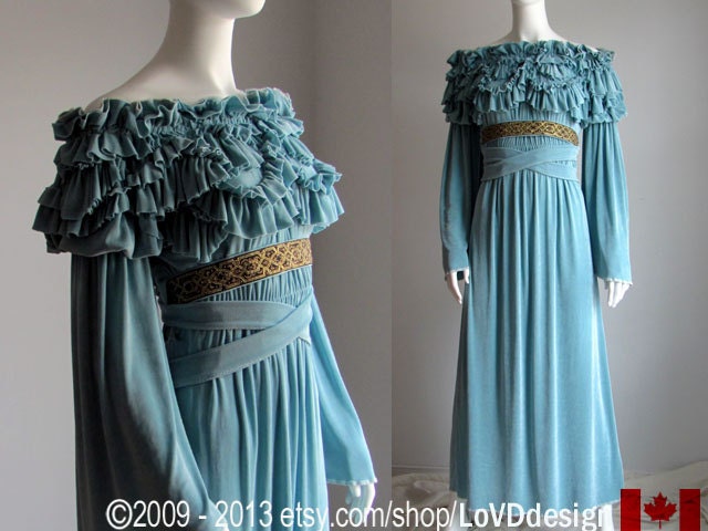 Custom Wedding Gown. TEAL Fairy Dress. Custom Wedding Dress. Plus size Wedding Dress. M. L. XL. Medieval or Renaissance clothing.