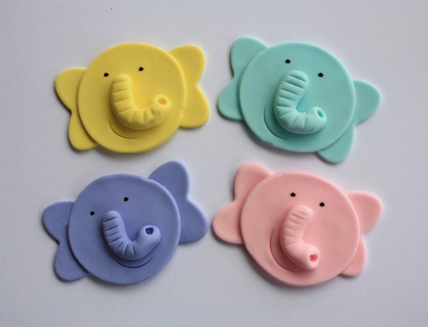 Baby Elephants Edible Cupcake Toppers