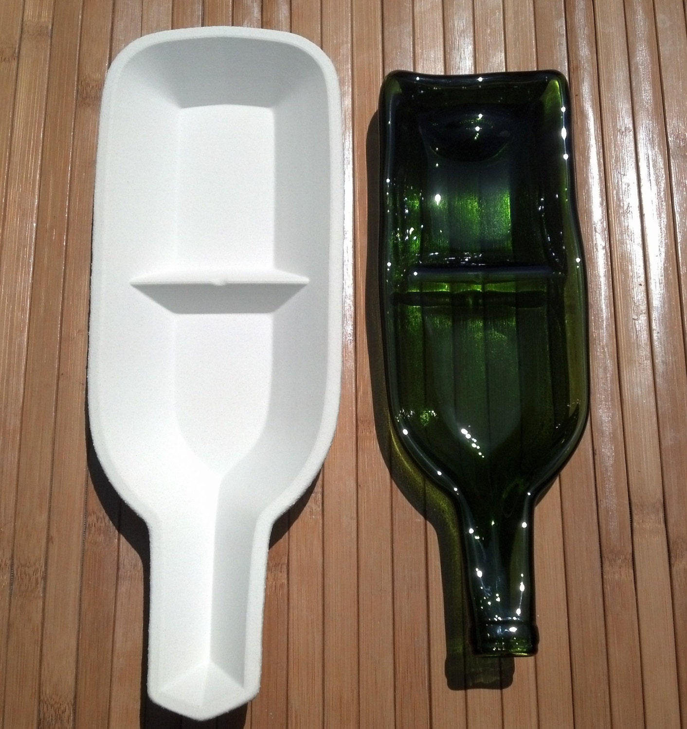 NEW Dual condiment wine bottle slumping mold