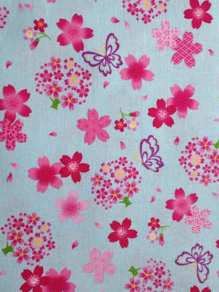One yard kimono design fabric sakura flower cherry blossom printed