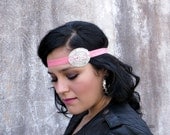 Silver Beaded Adult Headband, Boho Chic Headband for Women Teens by Flower Couture