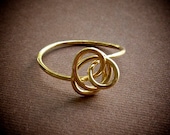 Petite Brass Twist Ring