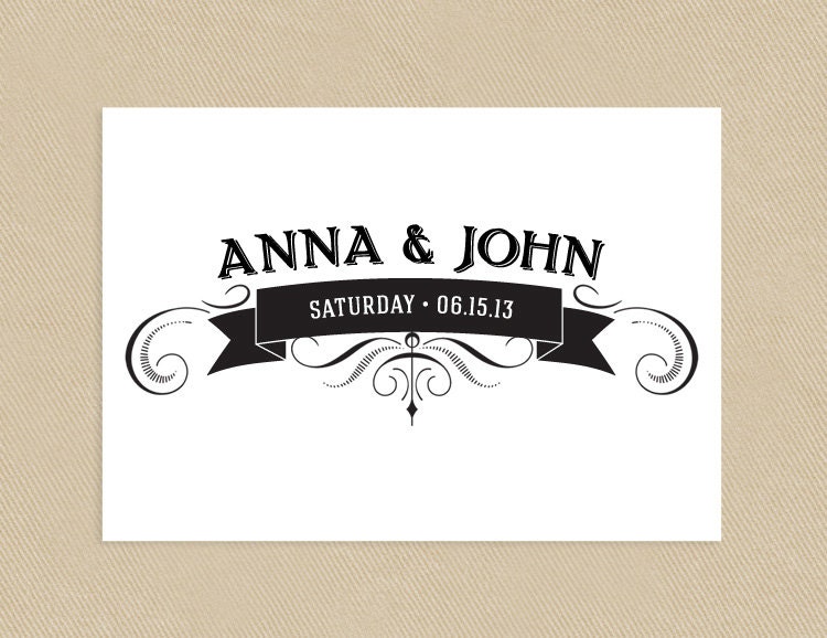 Wedding Monogram, Personalized Just For Your Big Day - Spencerian Penmanship
