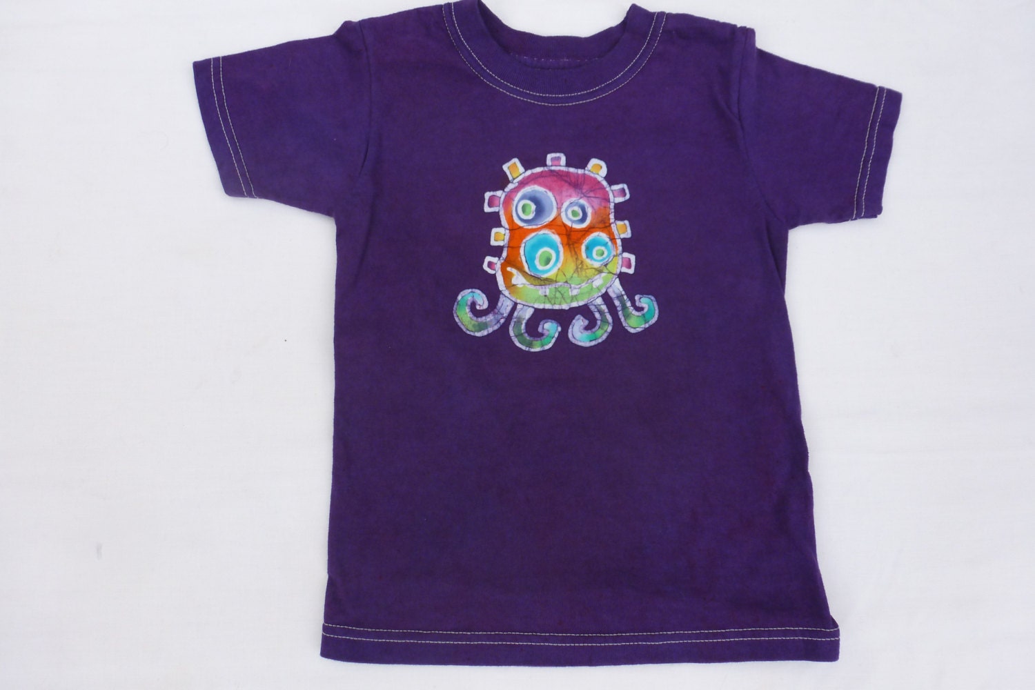 Youth XS (4-5) purple batik tshirt.