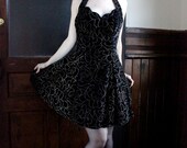 80's party dress with gold pattern