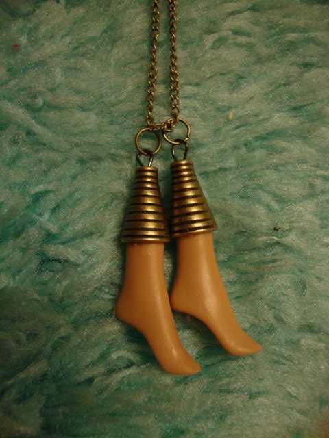 Doll Parts Feet Necklace