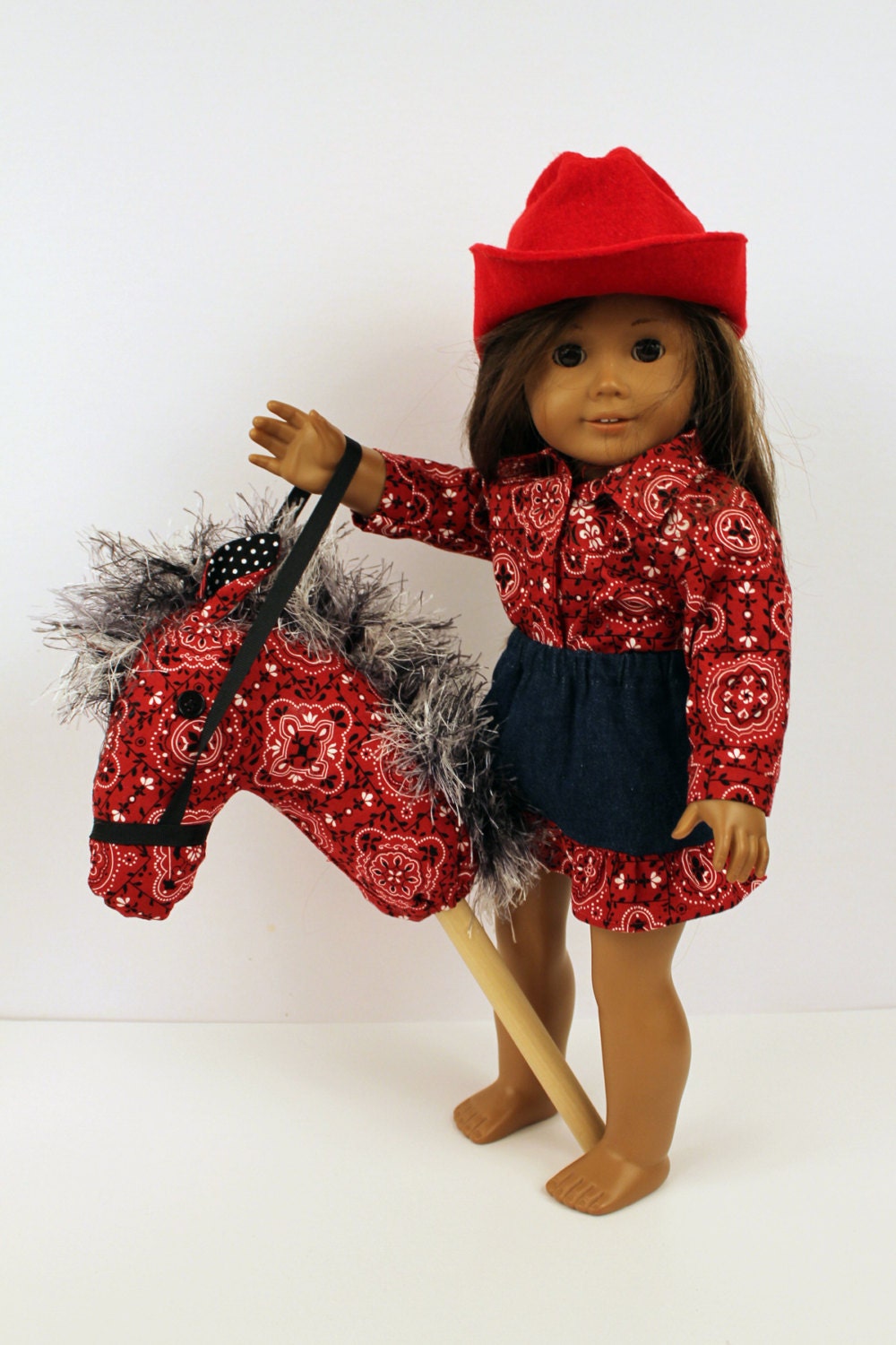 Cowgirl Outfit with Stick Horse