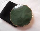Stratton Compact- UNUSED Jade Green Enamel- circa 1960   DR45