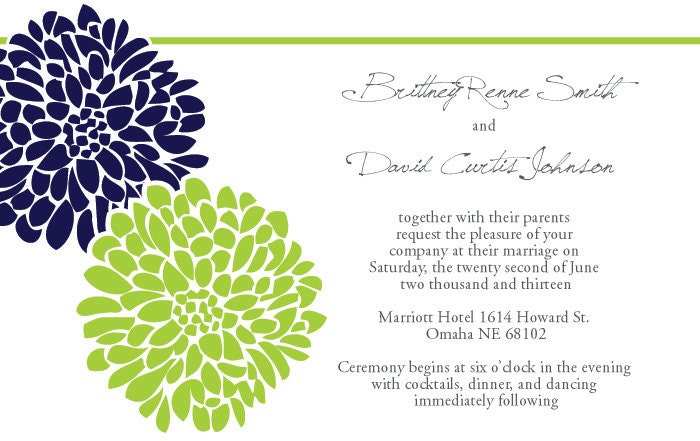 Hydrangea Invite-- PDF