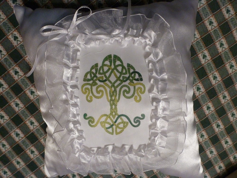 Celtic Tree of Life Ring Bearer Pillow
