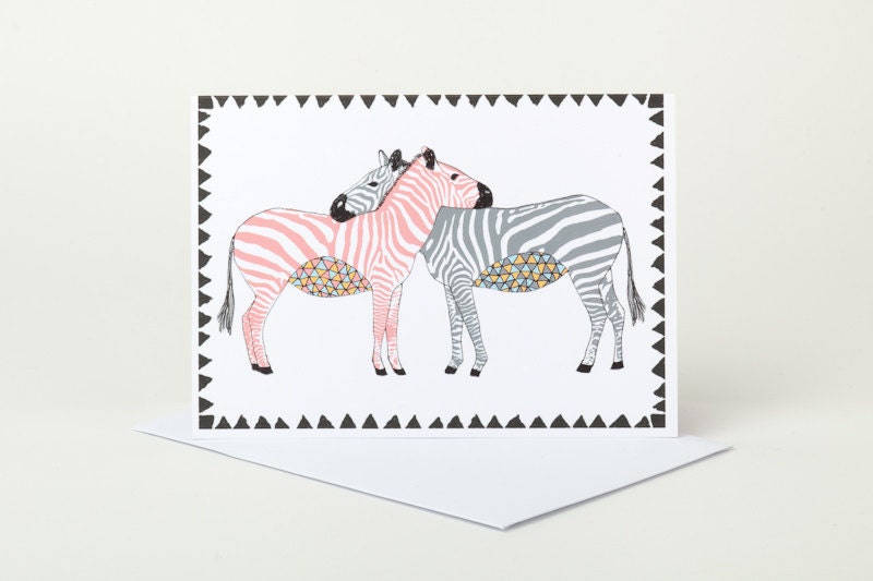 Zebra Love Greeting Card