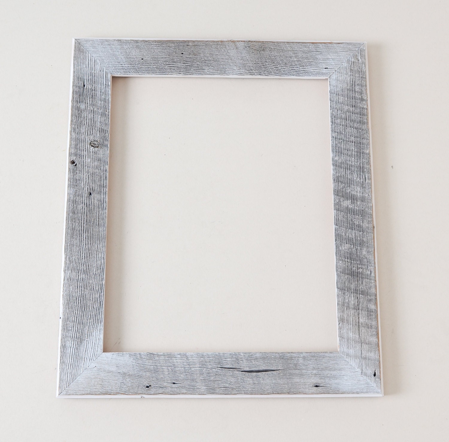 16x20 Upcycled Reclaimed Barnwood Picture Frame Painted white - Lightly Distressed - rustic home decor cabin decor wedding decor