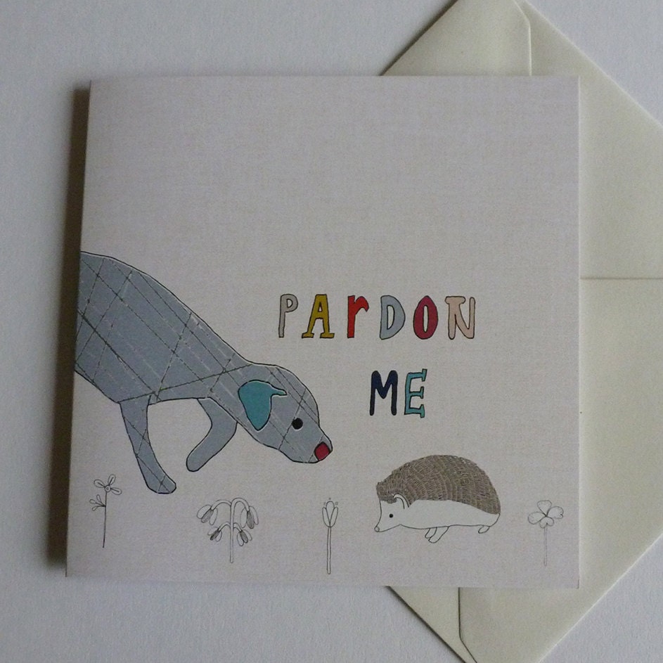 Children's Dog and Hedgehog Birthday Card