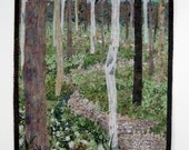 Fiber Art Quilt  Arcadia Dunes Trillium Trails Confetti Wall Hanging