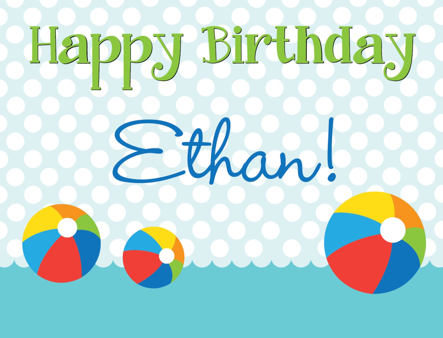 DIY, Beach Ball Birthday PARTY PACK Il_170x135
