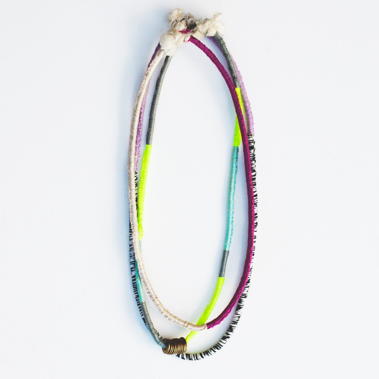 Three Strand Neon Necklace