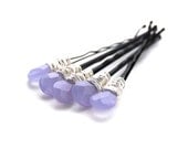 Bobby Pins Soft Lilac Quartz Wire Wrapped Modern Hair Fashion LoveandCherish