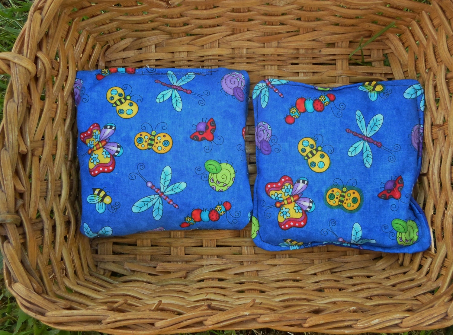 Butterfly, Hot Cold Packs, Rice Heat Pac, Ouchie Pack, Reusable set of 2, Handmade in USA, SFCOFG