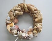 Seashell and Wine Cork Wreath