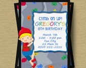 Rock Wall Invitation Birthday Il_170x135