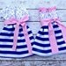 Anchors Aweigh Nautical 4th of July Boutique Dress Baby Toddler Girl's sizes 6mos to 8yrs