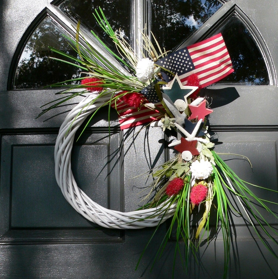 Patriotic Beachy Wreath