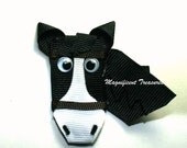 Horse Ribbon Sculpture Hair Clip