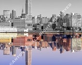 Empire State Reflections in New York City 11 x 14 Fine Art Print