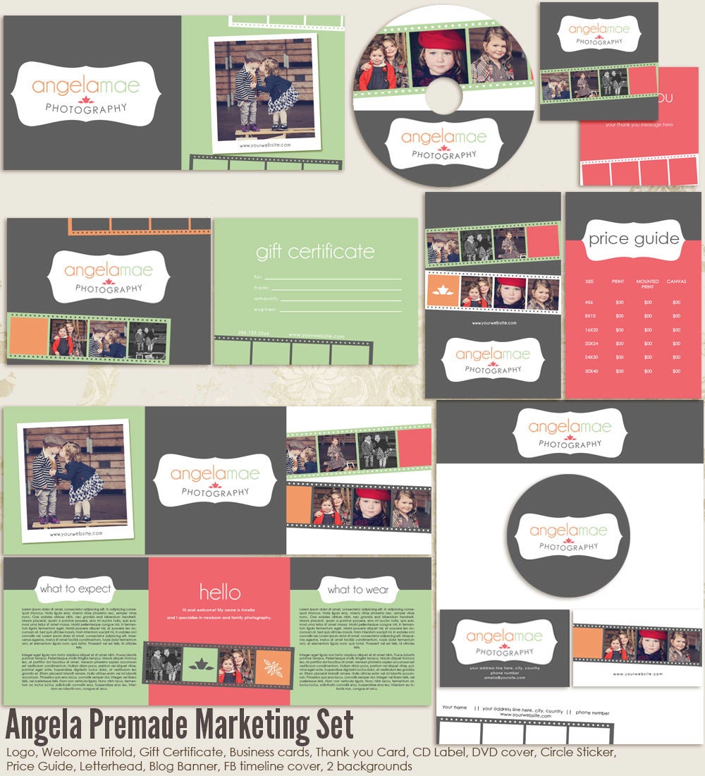 Angela Premade Photography Marketing Set Templates