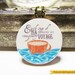 Tea Lover Quote Necklace "Each cup of tea represents an imaginary voyage" with Teacup Illustration - Tea Jewelry
