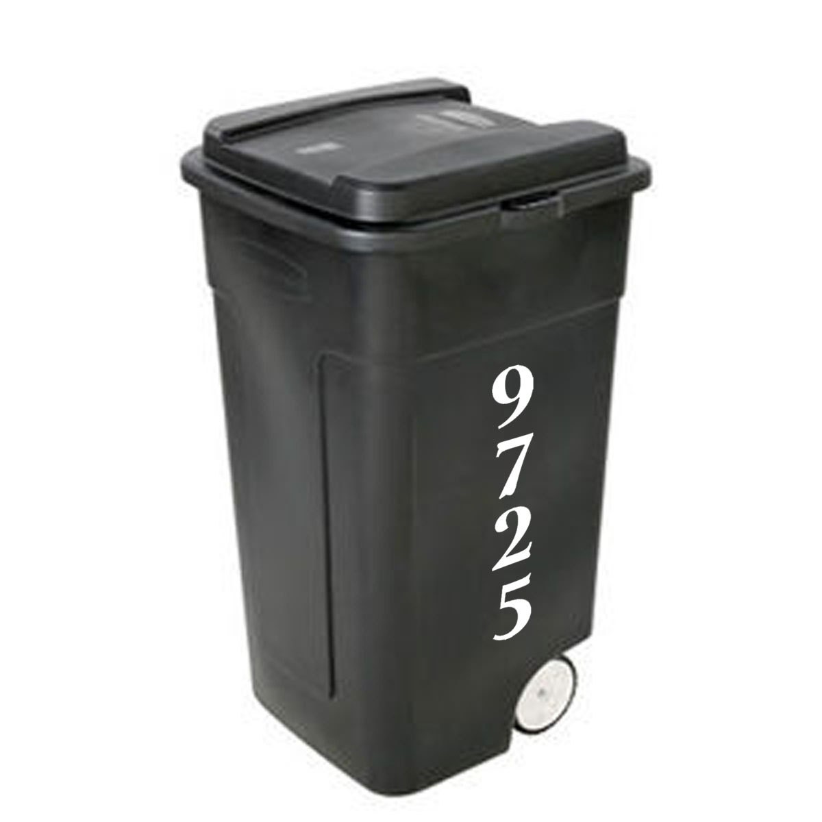 Garbage Can Home Address Numbers - Trash Can House Numbers - Art Wall Decals Wall Stickers Vinyl Decal Quote Wall Decal