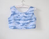 Sky print crop top summer Kee Boutique