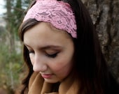 Stretch lace headband- Caroline headband - headband accessory - stretch headband