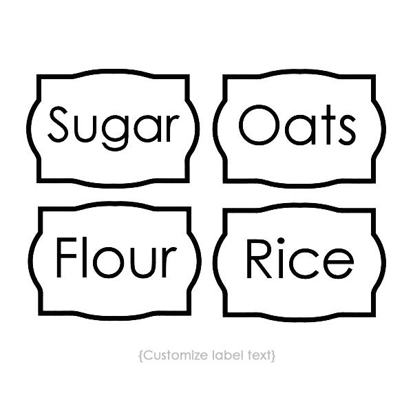 Jar Labels Custom Kitchen Spice Vinyl Decal