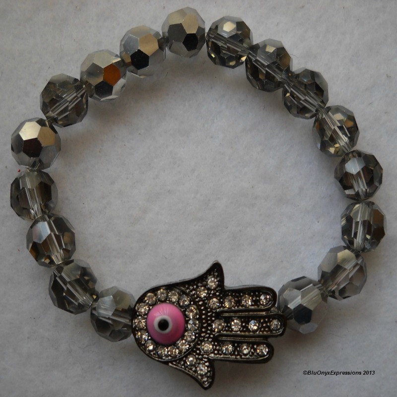 Bracelet, Hamsa, Beadwork, Stretch, Friendship, Stretch, Hamsa, Shambala, Yoga, Bali, Arm Candy, Spring Celebrations
