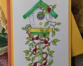 Bird House All occasion Card, Happy Birthday