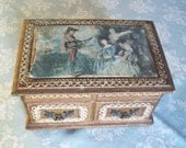 vintage jewelry box victorian bedroom romantic decor boudoir box music box
