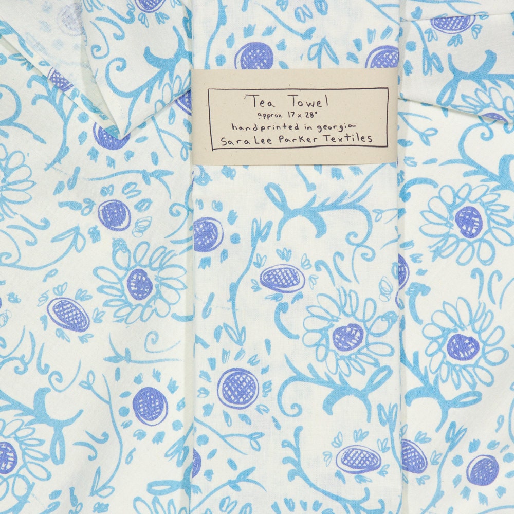 Tea Towel - Wallflower in pond