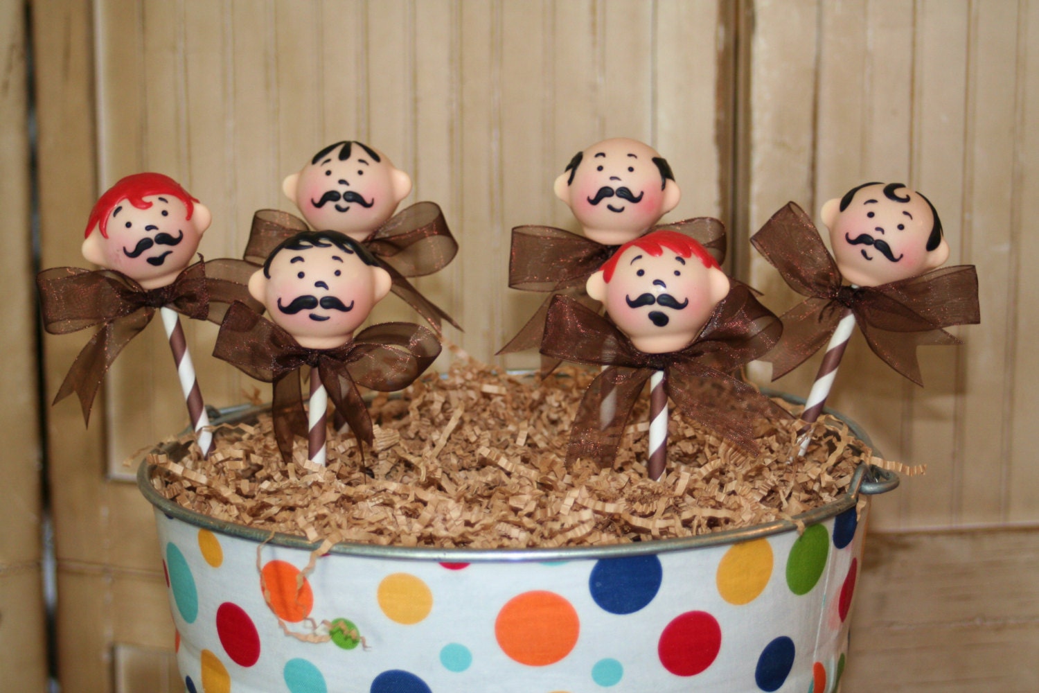 Mom's Killer Cakes & Cookies Little Man Mustache Party Cake Pops As Featured on Amy Atlas Il_570xn