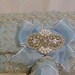 Marie Antoinette inspired blue and silver sparkling clutch bag