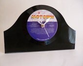 STEVIE WONDER Record Clock 1970s MOTOWN Music Recycled Vintage Vinyl Anthology