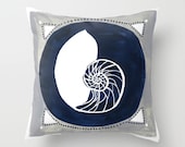 NEW Home Decor Beach Watercolor Art Pillow Cover Seaside Specimen No.1