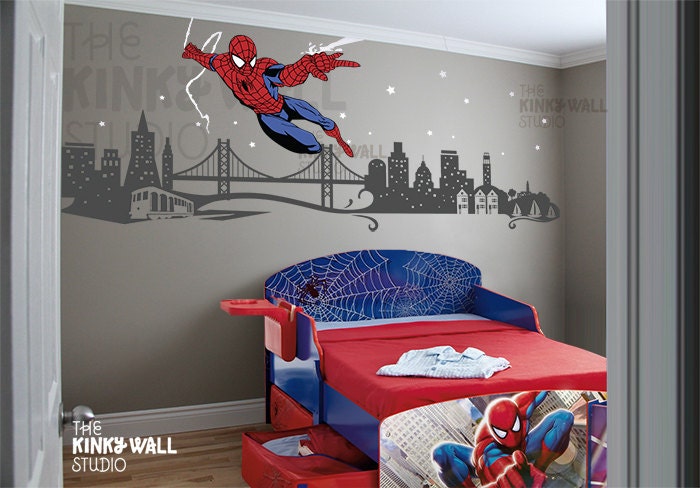 Kids Wall Decals Wall Sticker - Spiderman Wall decal Super Hero - Avengers 141