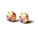 Floral studs post earrings- Flower post earrings- Button earrings- Romantic earrings- Summer fashion post earrings- minimalist jewelry