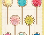 Rhinestone Flower Clips Maggie Holmes Crate Paper