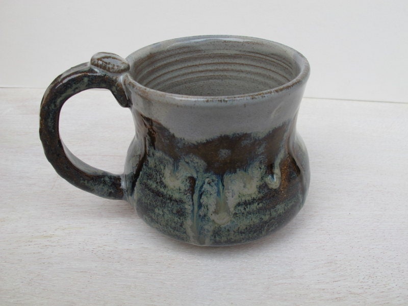 Ceramic Handmade Mug // Pottery Coffee Mug // Winter Gray