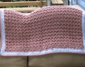 Baby blanket, baby afghan, baby girl, cuddly, crib, stroller, lap, new mom gift, baby shower gift, ready to ship