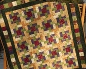 25% Off Coupon Code - PDF INSTANT DOWNLOAD Quilt Pattern - The Woodsmen's Puzzle - Baby to King Sizes - Easy Layer Cake Pattern