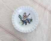1950s Cowboy Dish / Vintage Illustrated Ceramic Plate