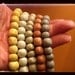 Vintage Beads Clay Ceramic Hand-formed White Gray Dusty Rose Pink Cream primitive Cultural
